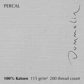Dommelin Topper Hoeslaken 10-14 cm Percal 200TC Zilver 180 x 220 cm