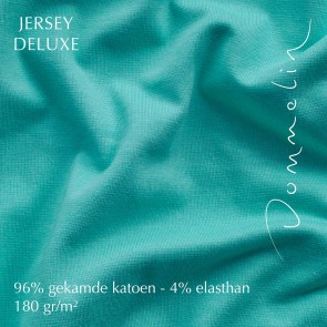 Dommelin Hoeslaken Jersey Deluxe Turquoise